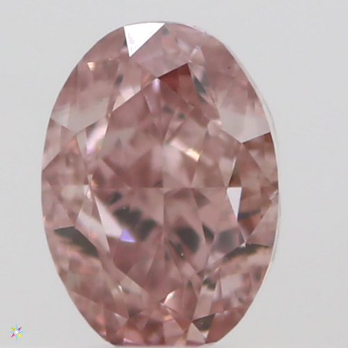 0.19 carat Fancy Orangey Pink-VS2 Natūralus Oval Deimantas (1)