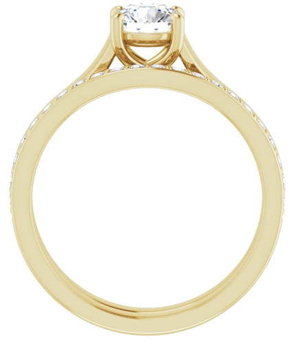 Sužadėtuvių Žiedas „Solitaire“ 18k yellow gold Round 5.5mm (7)