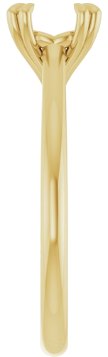 Sužadėtuvių Žiedas „Solitaire“ 585 Geltonojo Aukso Round 6.5mm (4)