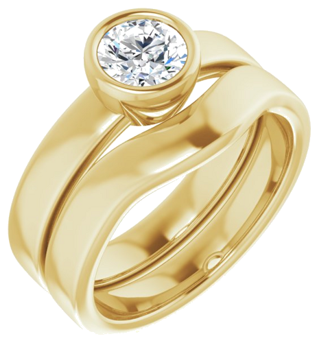 18K Yellow 5.5 mm Round Solitaire Engagement Ring Mounting (6)