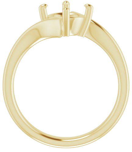 14K Yellow  7 mm Round Solitaire Engagement Ring Mounting (2)