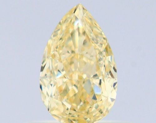 0.52 carat Fancy Light Yellow-VS1 Natūralus Pear Deimantas (1)