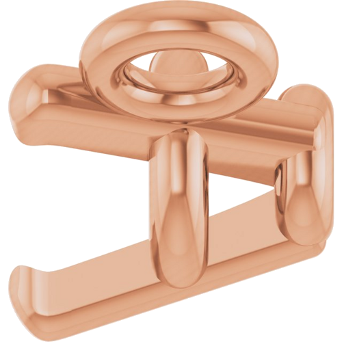 Pakabukas „Round 3-Prong“ 585 Rožinis Aukso Round 2.5mm (3)