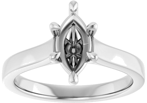 Sužadėtuvių Žiedas „Claw-Prong“ 14k white gold Marquise 9.5mm x 5mm (3)