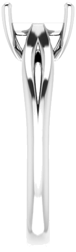 Sužadėtuvių Žiedas „Solitaire“ 585 Baltojo Aukso Square 6mm (4)