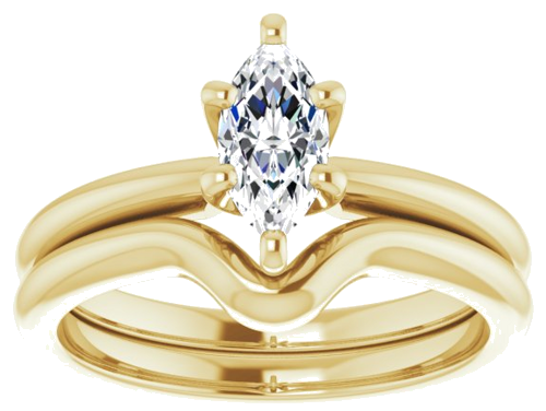 14K Yellow  8x4 mm Marquise Solitaire Engagement Ring Mounting (8)