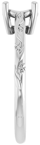 Sužadėtuvių Žiedas „Solitaire“ 585 Baltojo Aukso Round 6.5mm (4)