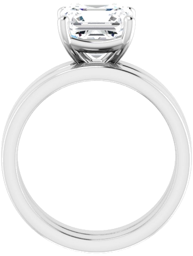 Sužadėtuvių Žiedas „Solitaire“ 585 Baltojo Aukso Asscher 8mm (7)