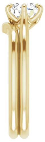 14K Yellow 6.5 mm Round Solitaire Engagement Ring Mounting (9)