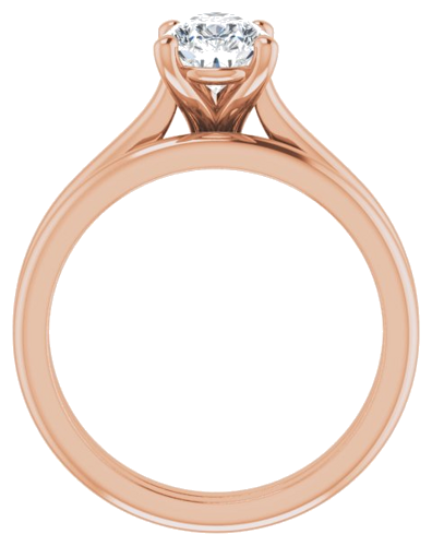 Sužadėtuvių Žiedas „Accented“ 18k rose gold Pear 9mm x 6mm (7)