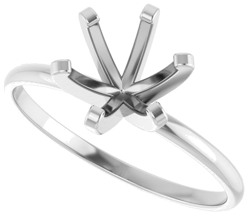 Sužadėtuvių Žiedas „Solitaire“ 14k white gold Round 7mm (5)