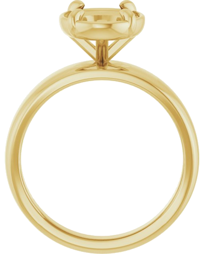 Sužadėtuvių Žiedas „Claw-Prong Solitaire Bezel-Style“ 14k yellow gold Oval 10mm x 8mm (2)