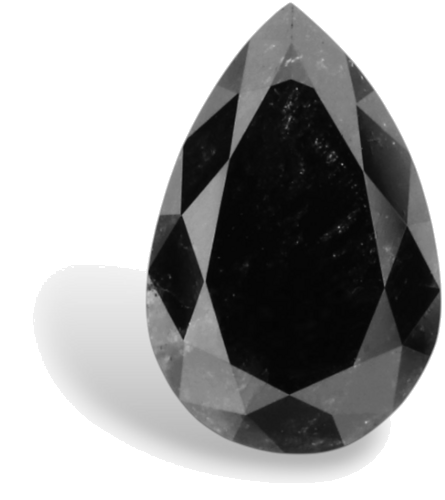 1.05 carat Fancy Black-VVS2 Natūralus Pear Deimantas (1)