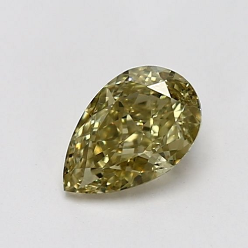 0.82 carat Fancy Brownish Greenish Yellow-VS1 Natūralus Pear Deimantas (1)