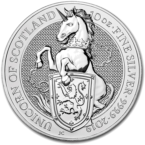 10 oz Unicorn 2019 Queen beasts Silver coin (1)