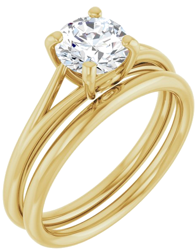 Sužadėtuvių Žiedas „Solitaire“ 14k yellow gold Round 6.5mm (6)