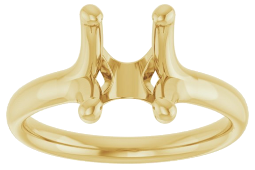 Sužadėtuvių Žiedas „Solitaire“ 14k yellow gold Emerald 8mm x 6mm (3)