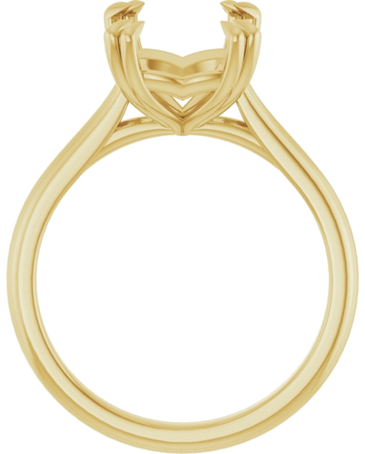 Sužadėtuvių Žiedas „Double Claw-Prong“ 10k yellow gold Emerald 10mm x 8mm (2)