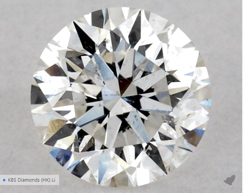 0.51 carat G-SI2 Excellent cut Natūralus Round Deimantas (1)
