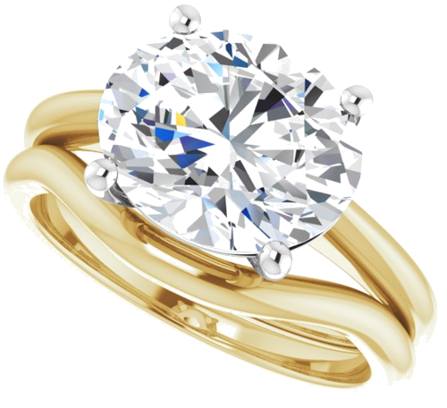 Sužadėtuvių Žiedas „Solitaire“ 585 Baltojo Ir Geltonojo Aukso Oval 11mm x 9mm (10)