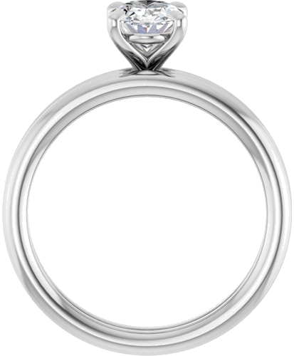 Sužadėtuvių Žiedas „Claw-Prong Solitaire“ 14k white gold Oval 7.5mm x 5.5mm (7)