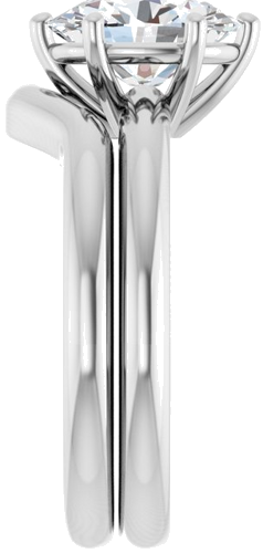 Sužadėtuvių Žiedas 14k white gold Oval 9mm x 7mm (9)