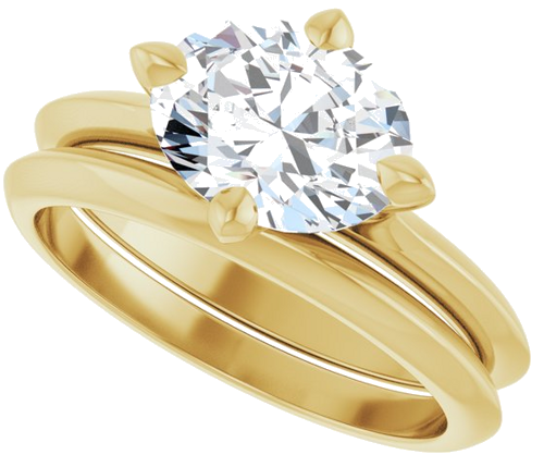 Sužadėtuvių Žiedas „Claw-Prong Solitaire“ 14k yellow gold Oval 9mm x 7mm (10)