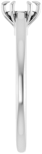 Sužadėtuvių Žiedas „Claw-Pong“ 14k white gold Round 5.2mm (4)