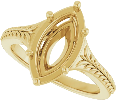 Sužadėtuvių Žiedas „Solitaire“ 14k yellow gold Marquise 13mm x 6.5mm (5)