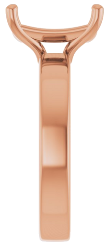 Sužadėtuvių Žiedas „Solitaire“ 14k rose gold Emerald 10mm x 8mm (4)