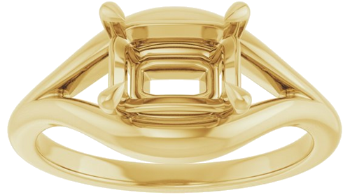 Sužadėtuvių Žiedas „Claw-Prong Solitaire“ 14k yellow gold Emerald 7.5mm x 5.5mm (3)