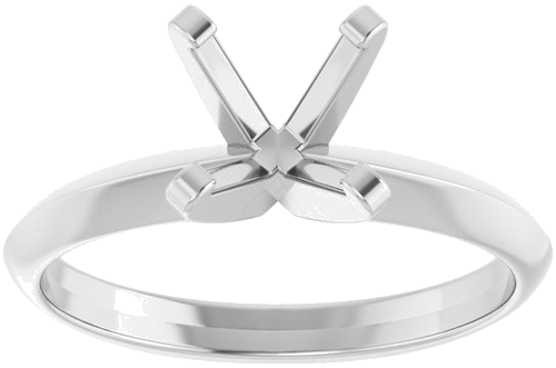 Sužadėtuvių Žiedas „Solitaire“ 585 Baltojo Aukso Round 7mm (3)