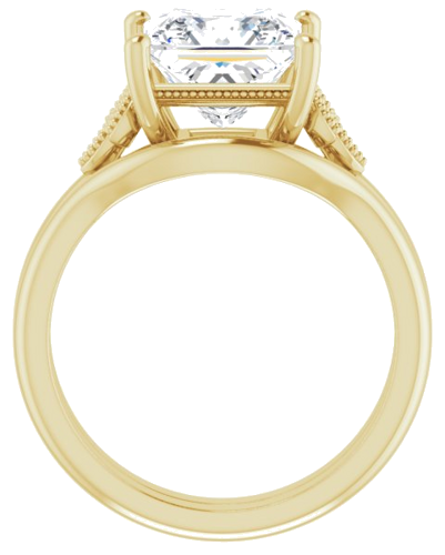 Sužadėtuvių Žiedas „Solitaire“ 14k yellow gold Square 8mm (7)