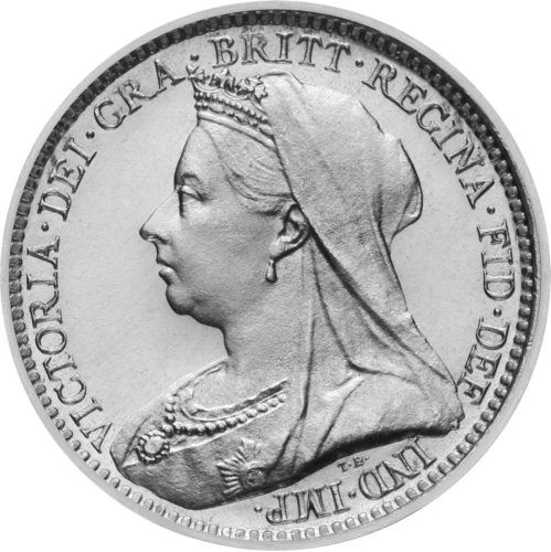 3 pence Veiled Victoria (1893-1901) Great Britain Silver Coin (type 3) (1)