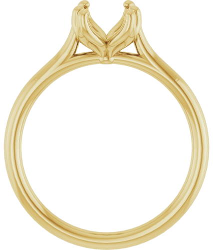 Sužadėtuvių Žiedas „Cathedral-Style Solitaire“ 14k yellow gold Emerald 7mm x 5mm (2)