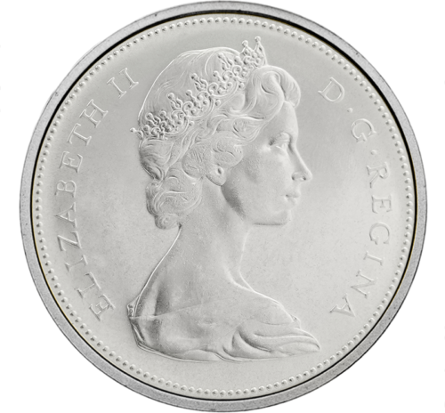1 долар 1967 Канада Елизабет II Конфедерация Сребърна монета (2)