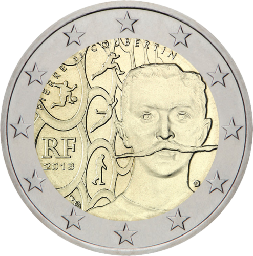 2013 France Coubertin 2 euro coin (1)