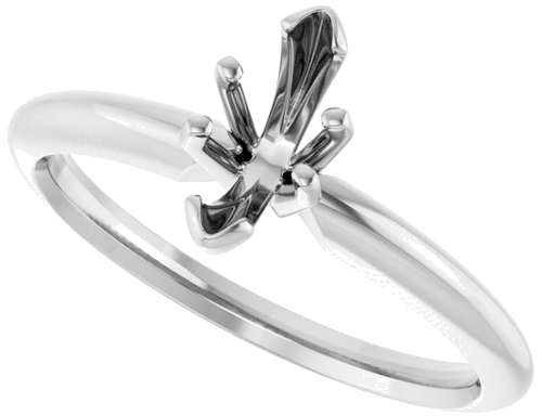 14K White 8x3.5 mm Marquise Solitaire Engagement Ring Mounting (10)