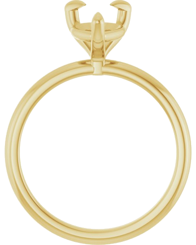 14K Yellow  10x7 mm Pear Solitaire Engagement Ring Mounting (2)