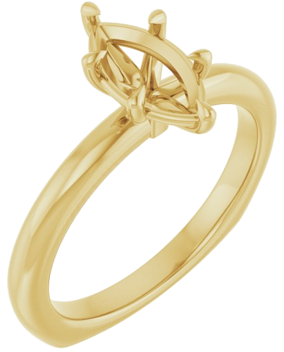 Sužadėtuvių Žiedas „Claw-Prong Euro Shank“ 14k yellow gold Marquise 9.5mm x 5mm (1)