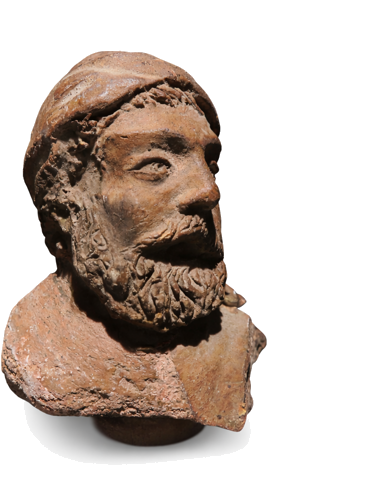 Ancient Greek terracotta head sculpture, Hellenistic period, 3rd–1st century BC (2)