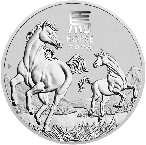 2 oz Год Лошади 2026 (Lunar III) Австралия серебряная монета (1)