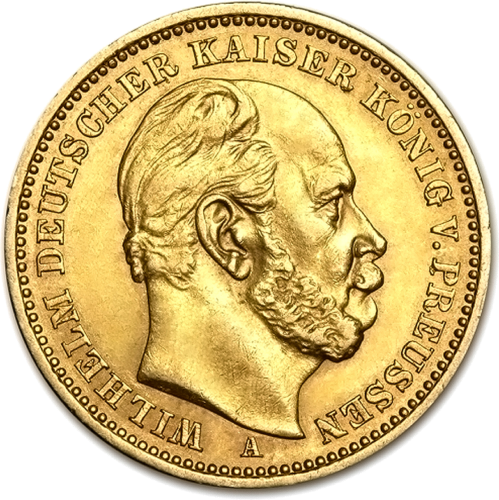 10 Markių Wilhelmas I auksinė moneta 1874-1888 Vokietijos imperija (1)