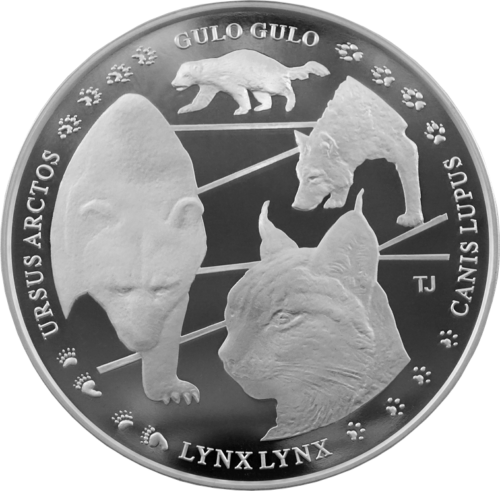 1 kg Lokys, Ernis, Vilkas, Lūšis 2004 Suomija sidabrinis medalis (1)
