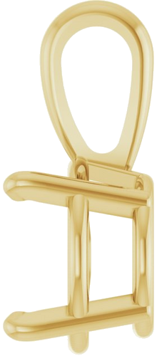10K Yellow 8 mm Round 4-Prong Pendant Mounting (3)