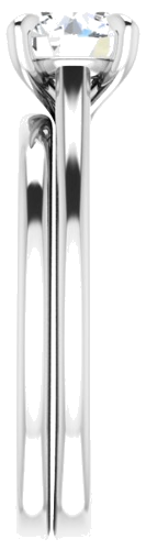 10K White  6.5 mm Round Solitaire Engagement Ring Mounting (9)