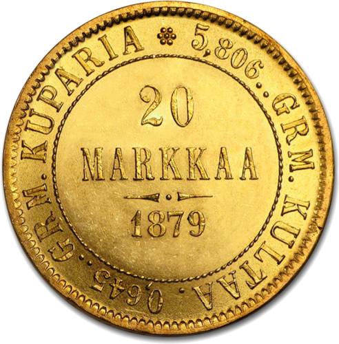 20 Markkaa (1878-1913) Финландия златна монета (1)