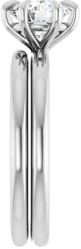 Sužadėtuvių Žiedas „Solitaire“ 585 Baltojo Aukso Round 6.5mm (9)