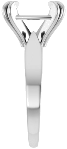 Sužadėtuvių Žiedas „Double Claw-Prong Solitaire“ 14k white gold Elongated Cushion 11mm x 9mm (4)