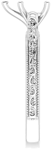Sužadėtuvių Žiedas „Solitaire Sculptural“ 10k white gold Pear 8mm x 5mm (4)